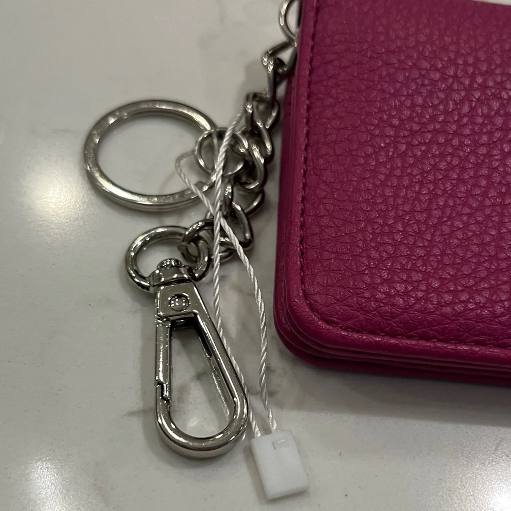 Steve Madden Fuchsia Keychain Card Holder